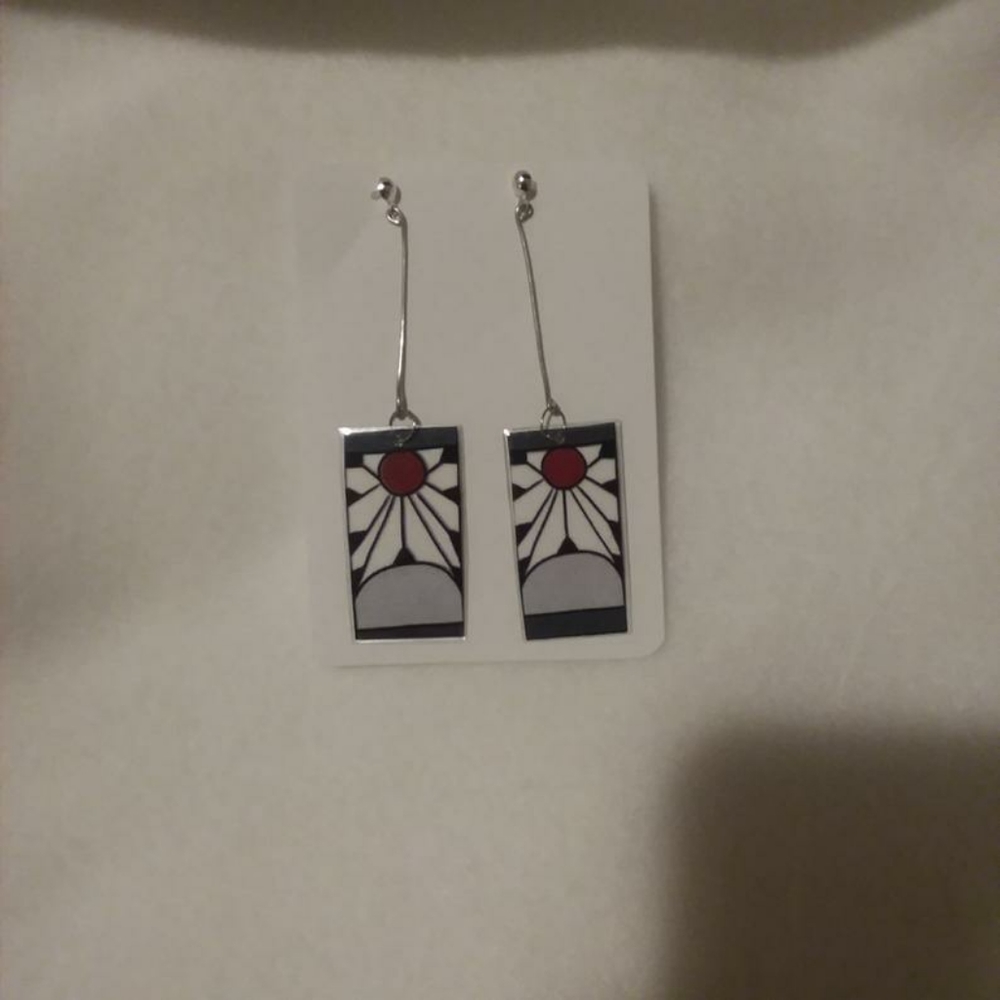 Handmade Laminate Cosplay Demon Slayer Earrings